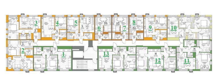 64 м², 3-комнатная квартира 5 501 420 ₽ - изображение 20