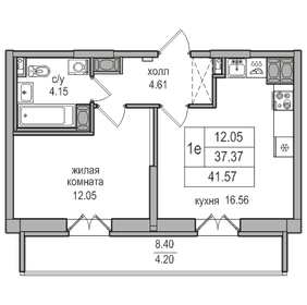 37,3 м², 1-комнатная квартира 9 023 872 ₽ - изображение 13