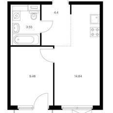 Квартира 33 м², 1-комнатная - изображение 2