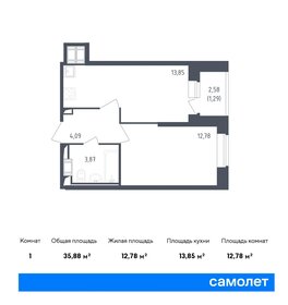 35,9 м², 1-комнатная квартира 8 410 229 ₽ - изображение 93