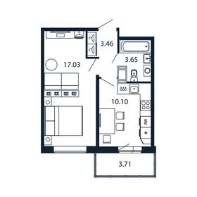 34,9 м², 1-комнатная квартира 5 500 000 ₽ - изображение 12