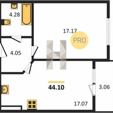 Квартира 44,1 м², 1-комнатная - изображение 4