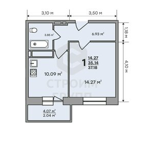 49,8 м², 2-комнатная квартира 4 400 000 ₽ - изображение 27