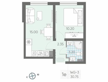 31 м², 1-комнатная квартира 5 700 000 ₽ - изображение 71