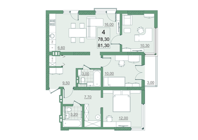 82,3 м², 4-комнатная квартира 9 396 000 ₽ - изображение 25