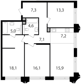 82 м², 3-комнатная квартира 33 800 000 ₽ - изображение 106