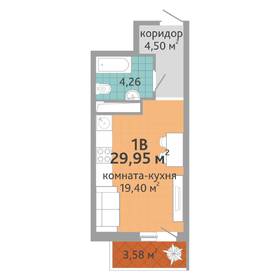 32,5 м², квартира-студия 3 999 000 ₽ - изображение 46