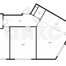 Квартира 62,3 м², 3-комнатная - изображение 1