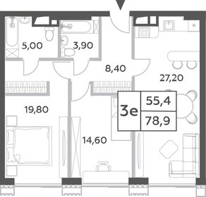 Квартира 78,9 м², 3-комнатная - изображение 1