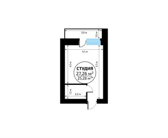 25,3 м², квартира-студия 3 229 983 ₽ - изображение 10
