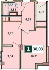 38 м², 1-комнатная квартира 11 028 700 ₽ - изображение 22