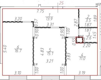 Квартира 62,8 м², 2-комнатная - изображение 1