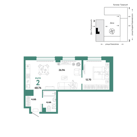 48 м², 2-комнатная квартира 6 100 000 ₽ - изображение 33