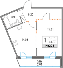 43 м², 1-комнатная квартира 10 523 879 ₽ - изображение 121