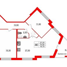 Квартира 74,7 м², 3-комнатная - изображение 4