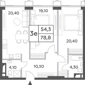 79,7 м², 3-комнатная квартира 33 257 918 ₽ - изображение 75