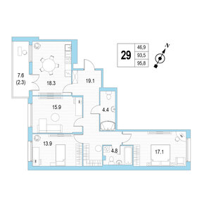 89 м², 3-комнатная квартира 21 940 000 ₽ - изображение 71