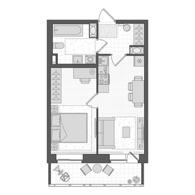 34 м², 1-комнатная квартира 7 000 000 ₽ - изображение 83
