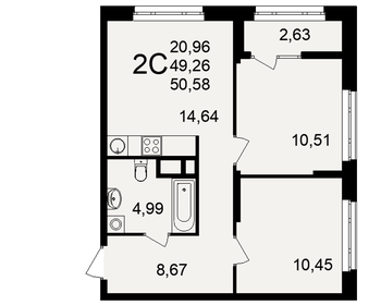 56 м², 3-комнатная квартира 3 150 000 ₽ - изображение 99