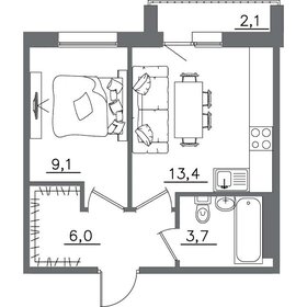 30 м², 1-комнатная квартира 5 290 000 ₽ - изображение 64