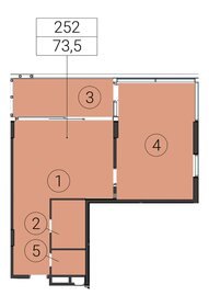 73,6 м², 2-комнатные апартаменты 132 480 000 ₽ - изображение 15