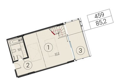 Квартира 85,2 м², 2-комнатные - изображение 1