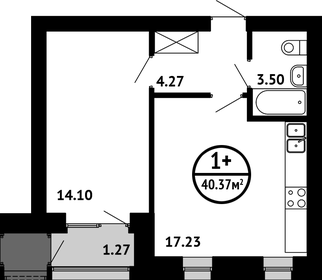 Квартира 39,9 м², 1-комнатная - изображение 1