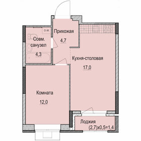 Квартира 39,4 м², 1-комнатная - изображение 1