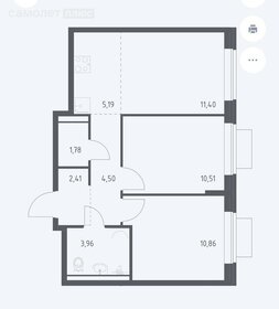 Квартира 51,1 м², 2-комнатная - изображение 1