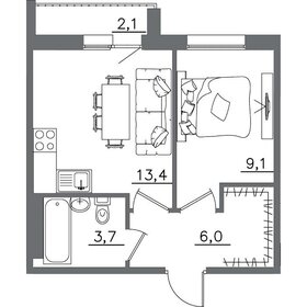 30,6 м², 1-комнатная квартира 4 290 000 ₽ - изображение 62