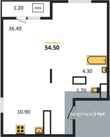 58 м², 2-комнатная квартира 6 700 000 ₽ - изображение 56