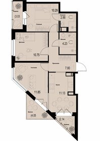 Квартира 66,3 м², 3-комнатная - изображение 1