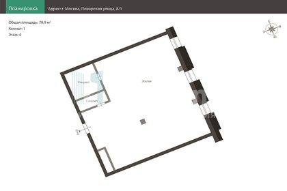 Квартира 78,9 м², 2-комнатные - изображение 1