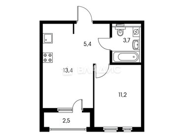 Квартира 33,8 м², 1-комнатная - изображение 1