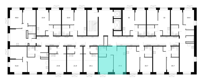42,8 м², 2-комнатная квартира 5 300 000 ₽ - изображение 75