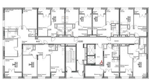 87,4 м², 3-комнатная квартира 19 900 000 ₽ - изображение 54