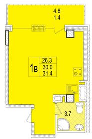 Квартира 31,4 м², 1-комнатная - изображение 1