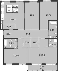 Квартира 173,7 м², 4-комнатная - изображение 1