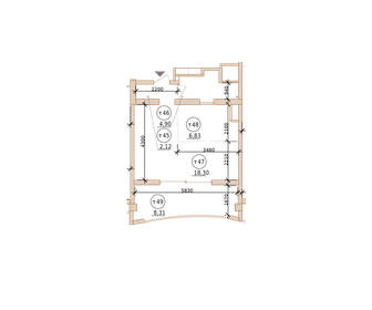 Квартира 36,3 м², студия - изображение 1