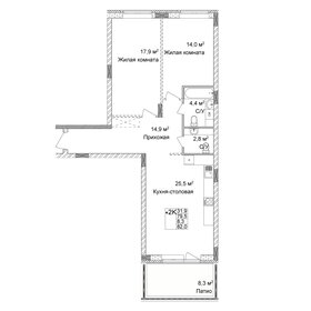 97,8 м², 2-комнатная квартира 18 185 220 ₽ - изображение 48