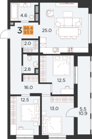 95,1 м², 3-комнатная квартира 9 766 770 ₽ - изображение 32