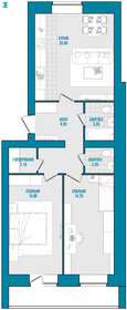 44,2 м², 2-комнатная квартира 3 770 000 ₽ - изображение 108