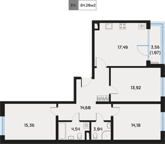 115 м², 4-комнатная квартира 17 200 000 ₽ - изображение 108