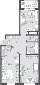 80 м², 2-комнатная квартира 11 500 000 ₽ - изображение 122