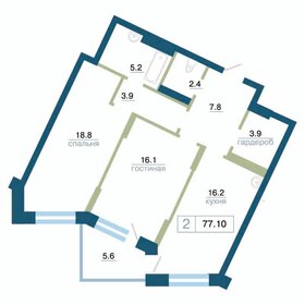 158,8 м², 2-комнатная квартира 23 740 600 ₽ - изображение 123