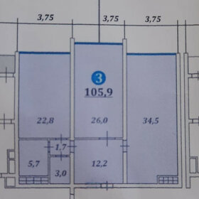 Квартира 105,9 м², 3-комнатная - изображение 1