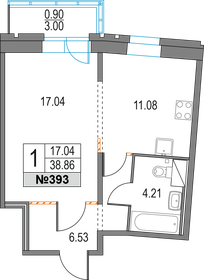 39,5 м², 1-комнатная квартира 11 046 000 ₽ - изображение 116