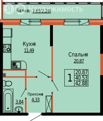 Варианты планировок ЖК «Кутузовский» - планировка 9
