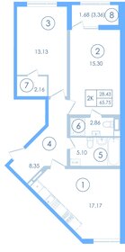 82,6 м², 2-комнатные апартаменты 19 000 000 ₽ - изображение 97