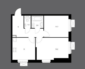 Квартира 51,2 м², 2-комнатная - изображение 1